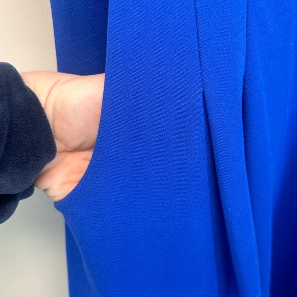 Gianni Bini royal blue skater dress size large with pockets - Picture 3 of 8